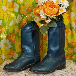 Deep Turquoise Cowboy Boots